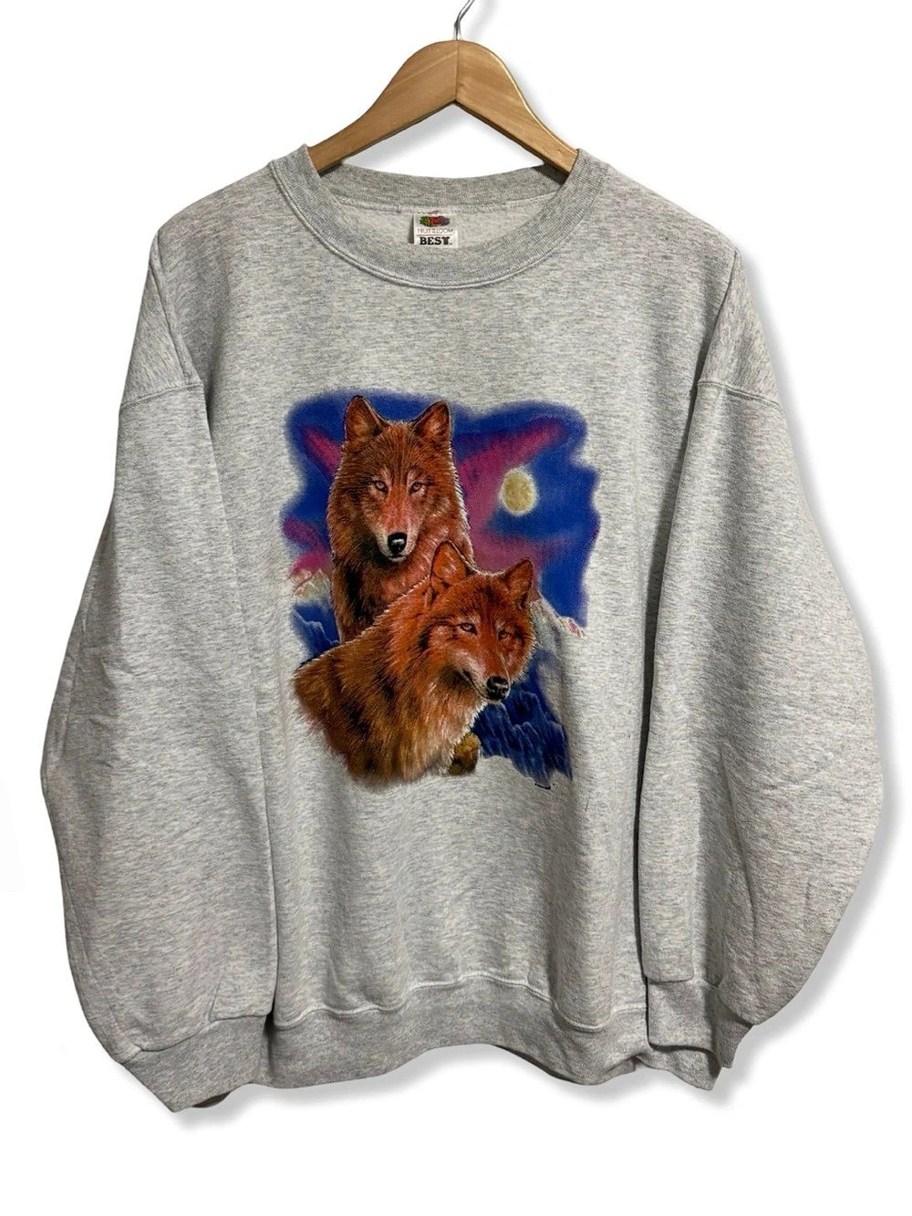 Vintage 90s Wolf Graphic Crewneck Size 2XL